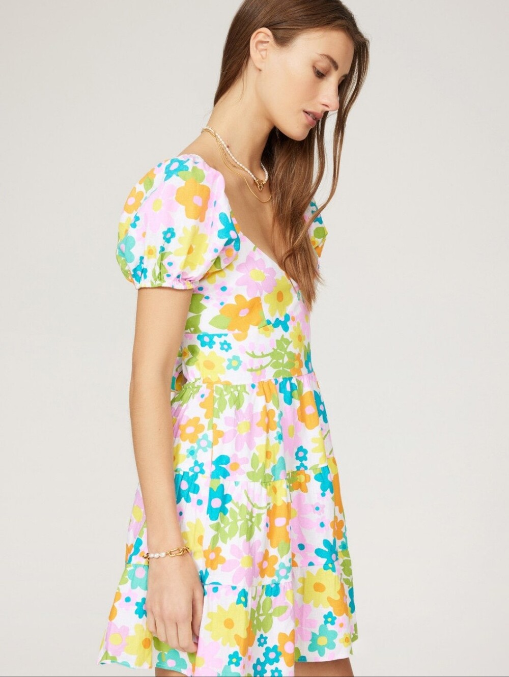 Show Me Your MuMu Petal Pop Floral Cathy Mini Dress Size XS